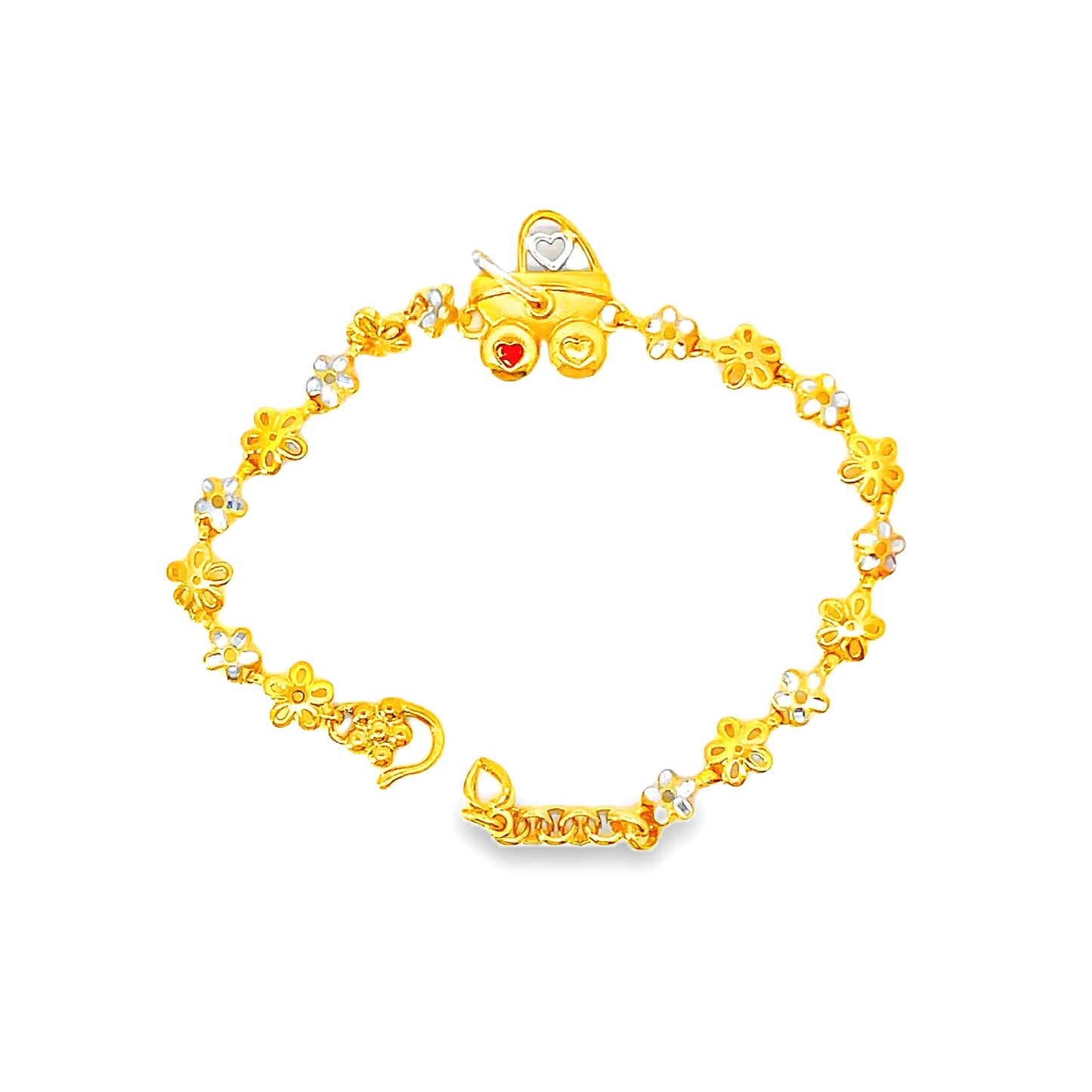 22K GOLD STONE BRACELET - 0025966