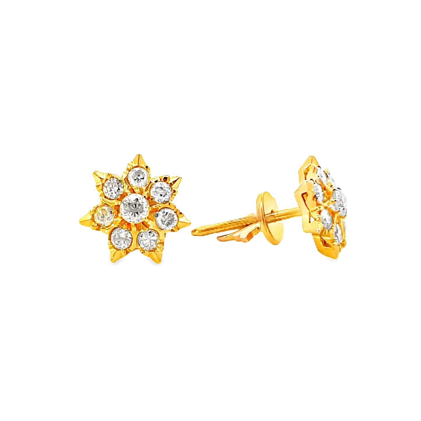 18K GOLD DIAMOND EARRINGS - 0025968