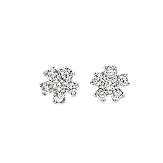 18K WHITE GOLD DIAMOND EARRINGS - 0025969