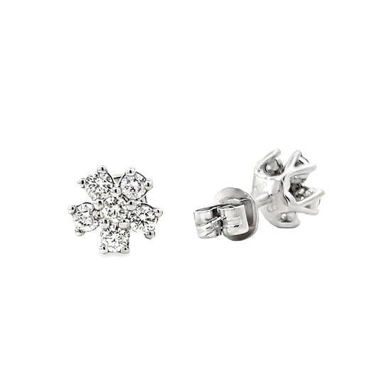 18K WHITE GOLD DIAMOND EARRINGS - 0025969