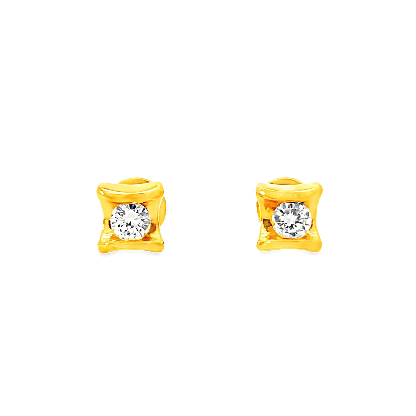 20K GOLD DIAMOND EARRINGS - 0025970