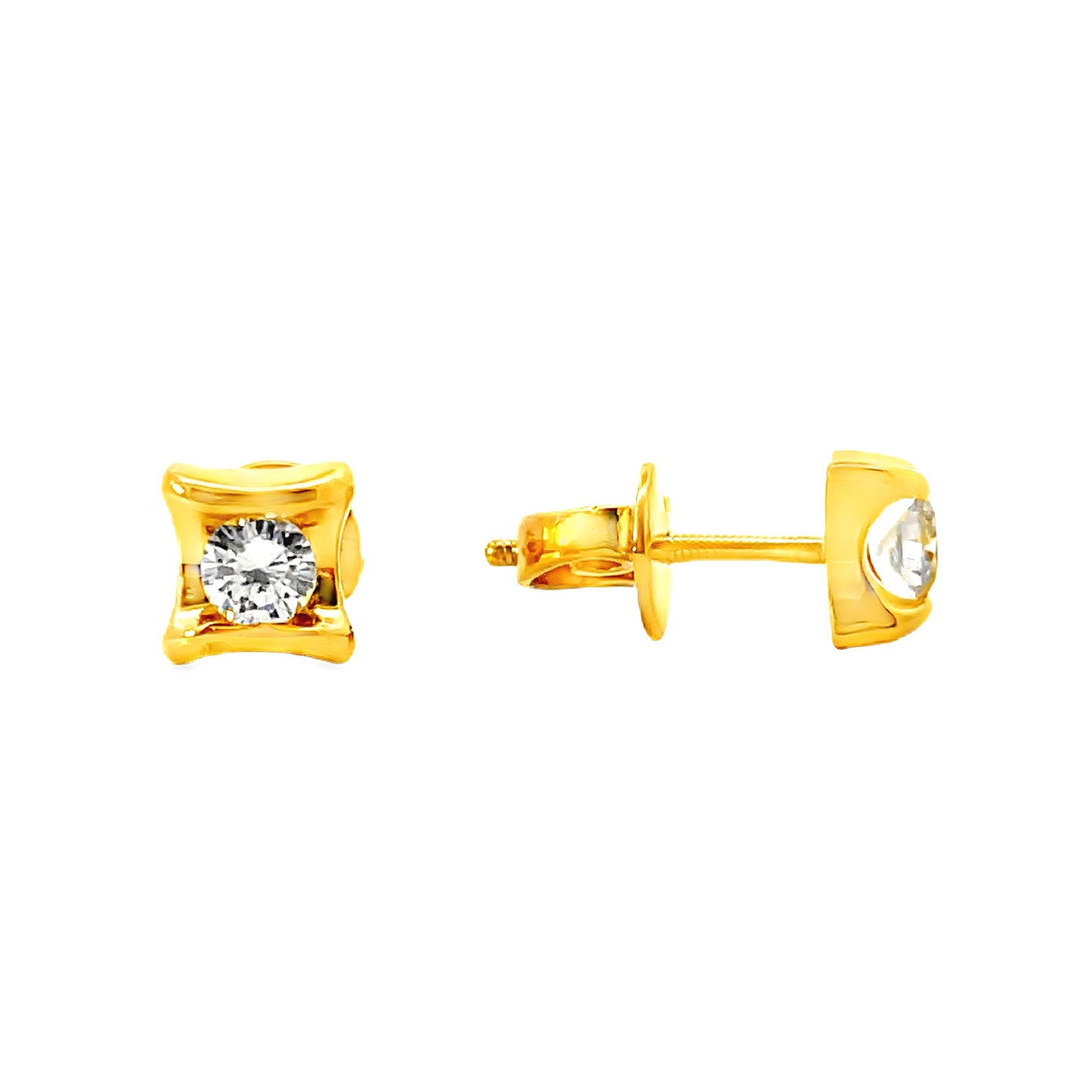 20K GOLD DIAMOND EARRINGS - 0025970