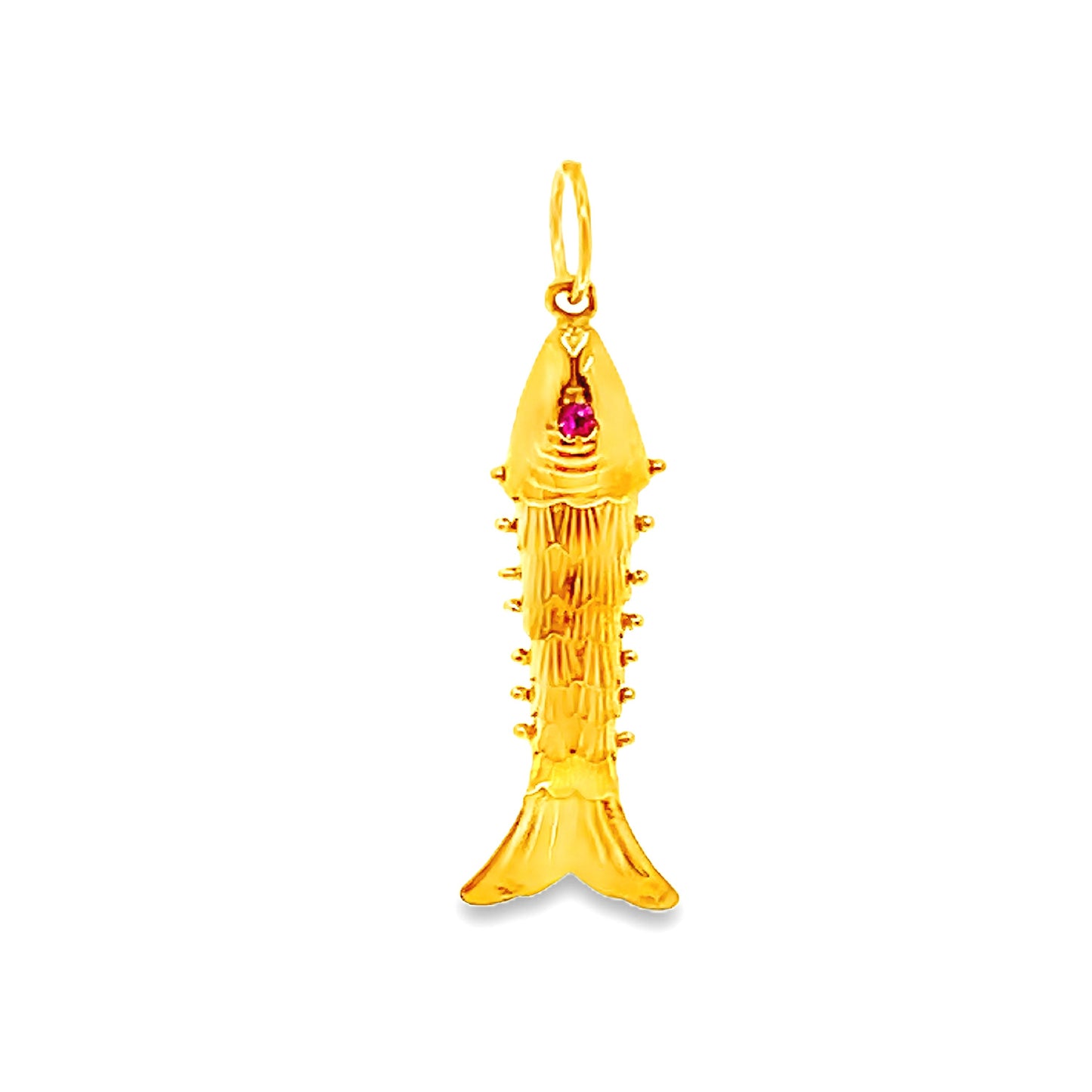 22K GOLD STONE PENDANT - 0025956