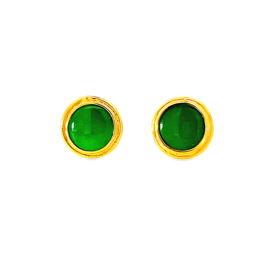 22K GOLD STONE EARRINGS - 0025961