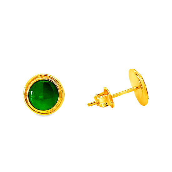 22K GOLD STONE EARRINGS - 0025961