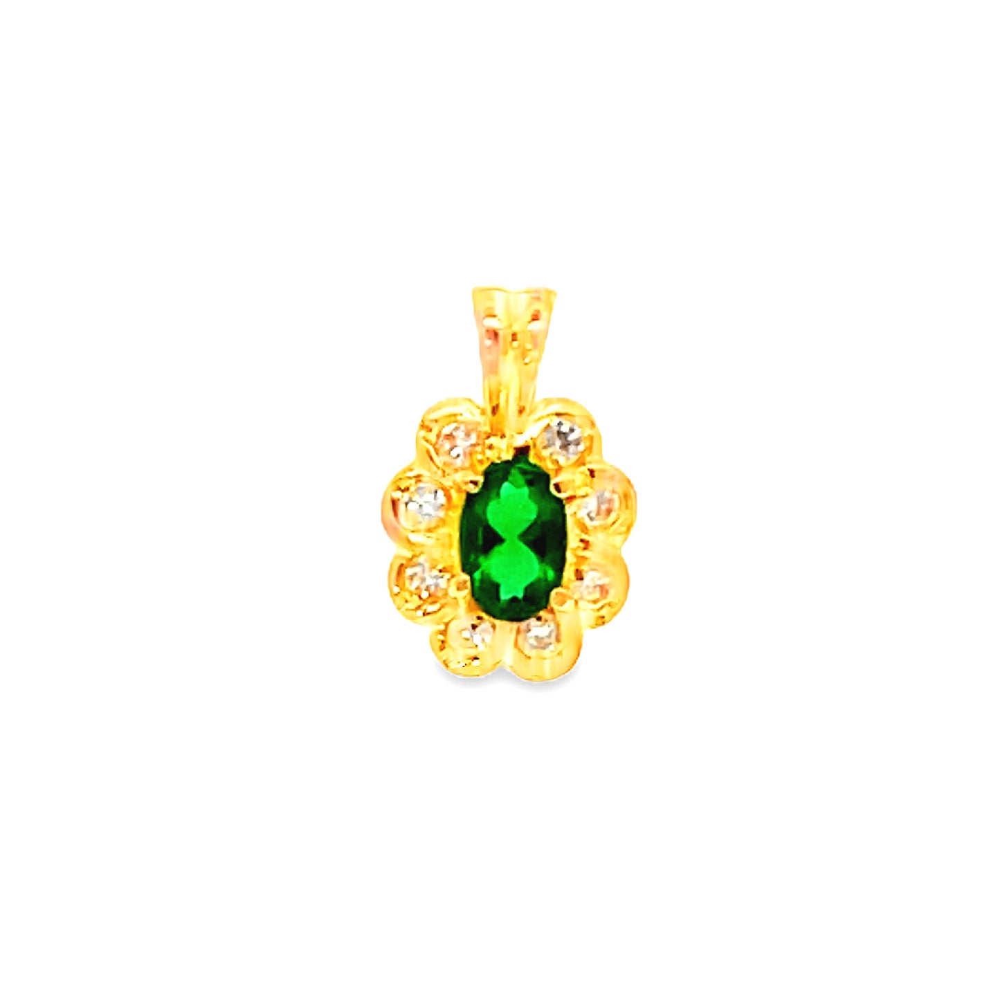 22K GOLD STONE PENDANT - 0025962